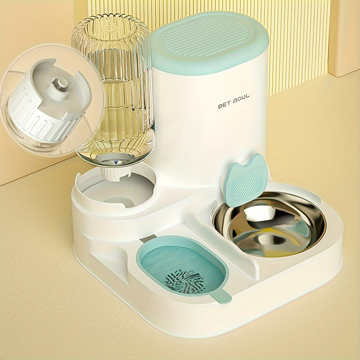 Furruvi AquaFeed 2-in-1 Gravity Cat Feeder & Water Dispenser
