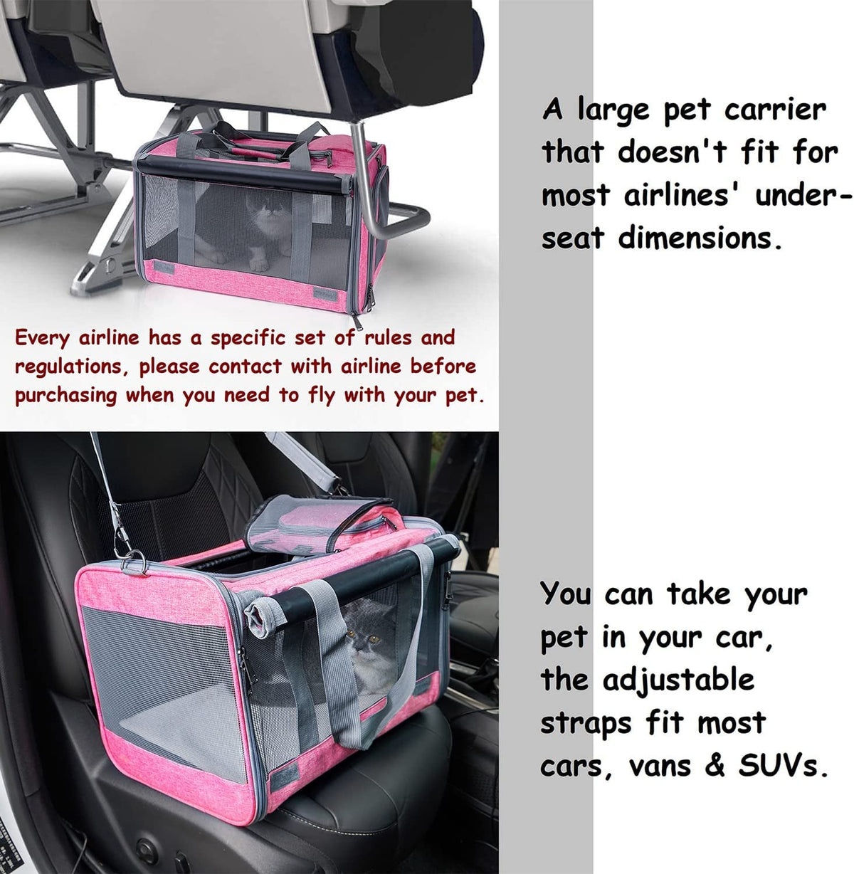 Spacious Soft-Sided Pet Carrier