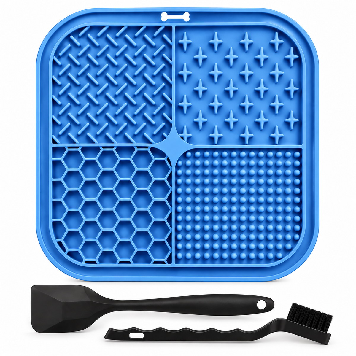 Illustrative product studio image of blue Furruvi CalmLick mat