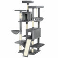 Original supplier product photo of grey multi-level cat tree