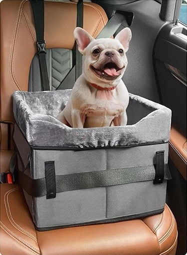 Furruvi CozyRide Dog Car Booster Seat | Small Dog Travel Bed