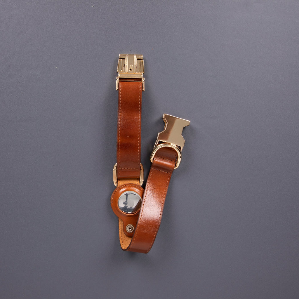 TORONATA Charlotte Leather Dog Collar · AirTag Compatible