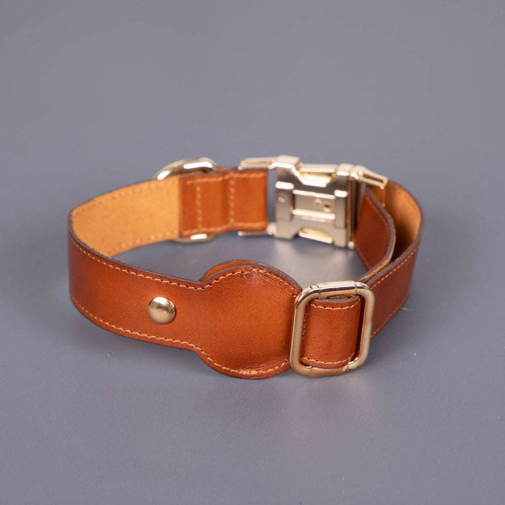 TORONATA Charlotte Leather Dog Collar · AirTag Compatible